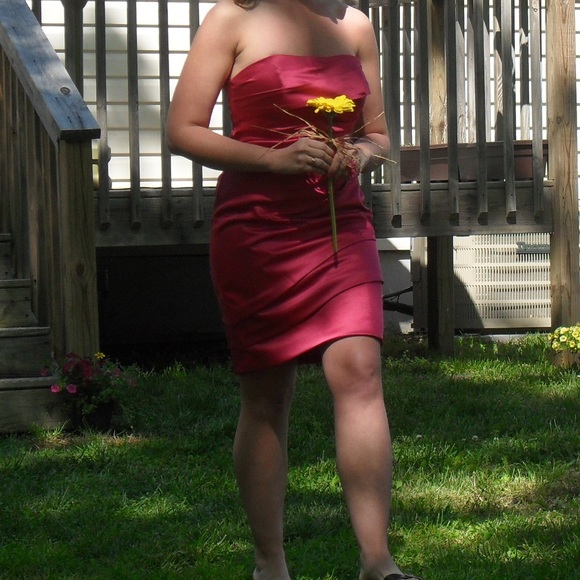 David’s Bridal satin dress - Picture 5 of 7